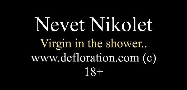  Nikolet super hot shower masturbation